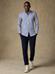 Leelan Slim fit overhemd, marine structuur  - Button-down kraag
