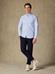 Menthon-Tailliertes Tailliertes Hemd mit himmelblauen Streifen - Buttondown Kragen