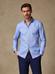 Tailliertes Tailliertes Hemd mit tausend Streifen blau - Buttondown Kragen