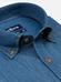 Dark blue denim slim fit shirt - Button down collar