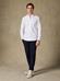 Twill button down slim shirt -  White