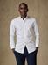 Camicia slim fit in piqué bianco - Colletto abbottonato
