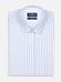 White stripes blue sky twill shirt - Button down collar