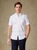 Buton down collar Aiden textured shortsleeves shirt - White