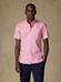 Buton down collar Ash check shortsleeves shirt - Fuchsia pink 