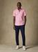 Buton down collar Ash check shortsleeves shirt - Fuchsia pink 