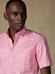 Camicia manica corta manica corta Ash a quadri rosa fucsia - Con buttoncini