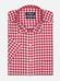 Buton down collar Ash check shortsleeves shirt - Red