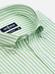 Benjy green stripe short sleeves shirt  - Buttoned collar