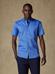 Buton down collar Bob micro-oxfrod shortsleeves shirt - Blue