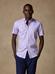 Parma Herringbone short sleeves shirt - Button down collar