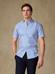 Buton down collar Colin stripe shortsleeves shirt - Blue