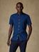 Chemise manches courtes Fulton indigo  - Col boutonné