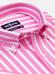 Pink and white stripes twill shirt  - Short sleeves