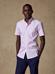 Robin pink stripe short sleeves shirt   - Buttoned collar