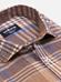 Percy shirt in linen with tartan pattern