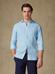 Olaf turquoise linen slim fit shirt 