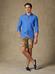 Olaf blue linen slim fit shirt