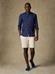 Olaf navy linen slim fit shirt