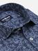 Spike slim fit shirt in navy linen with floral print 