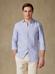 Ted Camicia slim fit slim fit di lino a righe blu