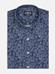 Camicia Spike in lino navy con stampa floreale 