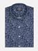 Spike shirt in navy linnen met bloemenprint 