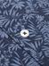 Chemise manches courtes Spike en lin marine à motif floral 