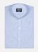 Kim slim fit shirt with Mao Collar in sky blue linen stripes
