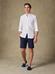 Olaf white linen slim fit shirt