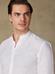 Olaf white linen slim fit shirt