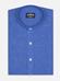 Olaf collarless slim fit shirt in indigo linen