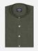 Olaf collarless slim fit shirt in khaki linen