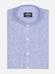 Ted colarless linen slim fit shirt in blue stripes