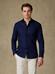 Camicia slim fit slim fit Alban blu marino  - Abbottonatura nascosta