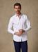 Herringbone slim fit shirt - White - Hidden Placket