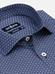 Alvin navy blue slim fit shirt with printed pattern - Extra long sleeves