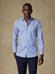 Camicia slim fit slim fit Barry a righe blu scuro - Manica Lunga