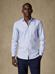 Camicia slim fit slim fit Caleb in twill blu - Manica Lunga