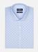 Grady sky blue slim fit shirt with printed pattern - Extra long sleeves