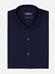 Leo navy blue textured slim fit shirt - Extra long sleeves