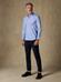 Thousand Stripes Blue slim fit shirt - Extra Long Sleeves