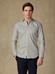 Camisa slim fit Barry de rayas caqui - Cuello Pequeño