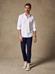 Slim-fitted wit visgraat overhemd - Kleine Kraag