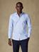 Camicia slim fit slim fit Colin a righe blu cielo - Colletto piccolo