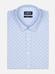 Grady sky blue slim fit shirt with printed pattern - Small collar