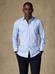 Sky Herringbone slim fit shirt  - Short Collar