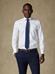 Slim-fitted wit twill overhemd - Musketier manchetten