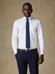 Camisa slim blanca de sarga real - Doble Punos