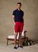 Red cotton bermuda shorts